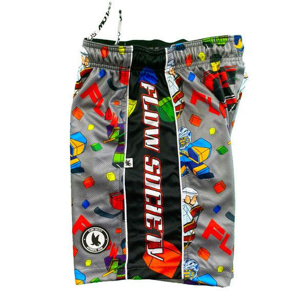 Flow Society Mens Block Hockey Short Grey