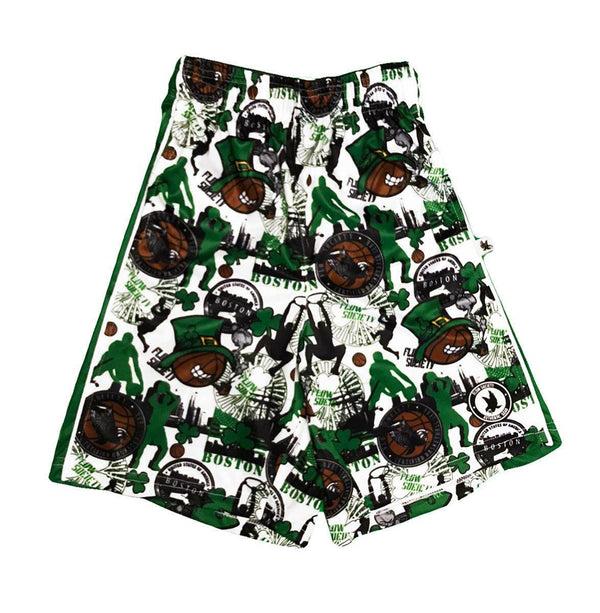 flow society Mens Boston Basketball Short White