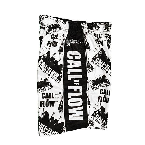 Flow Society Mens Call Of Flow Attack Shorts White