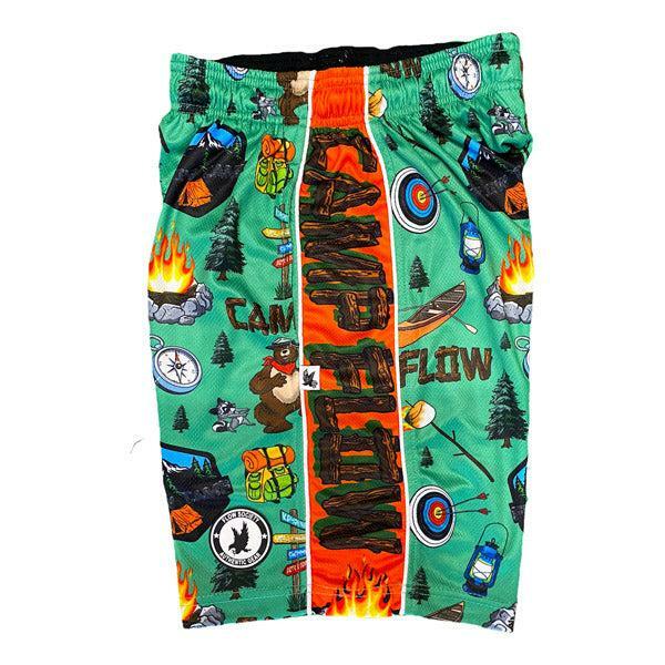 Flow Society Mens Camp Flow Short Green/Orange