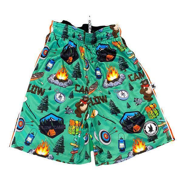 Flow Society Mens Camp Flow Short Green/Orange