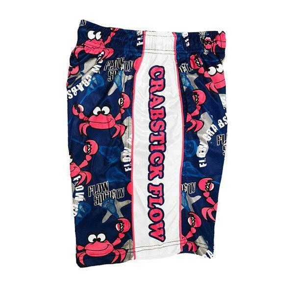 Flow Society Mens Crabstick Attack Shorts Blue