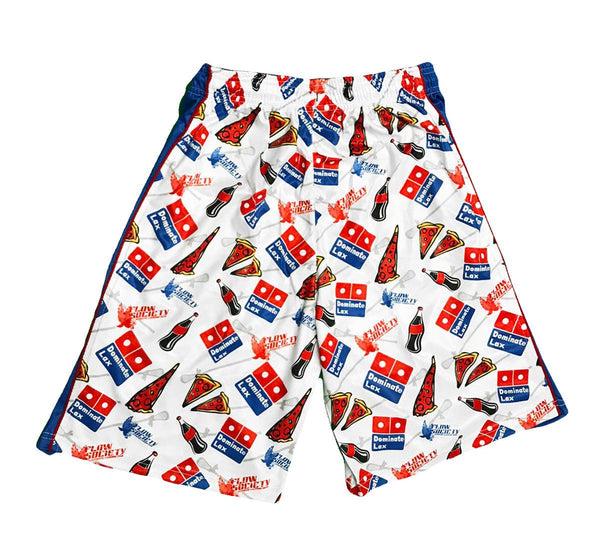 Flow Society Mens Dominate Lax Shorts White