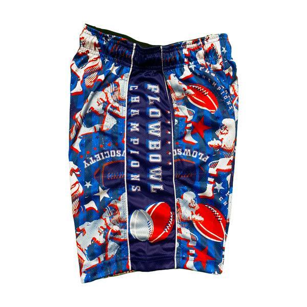 Flow Society Mens Flow Bowl Attack Shorts Blue