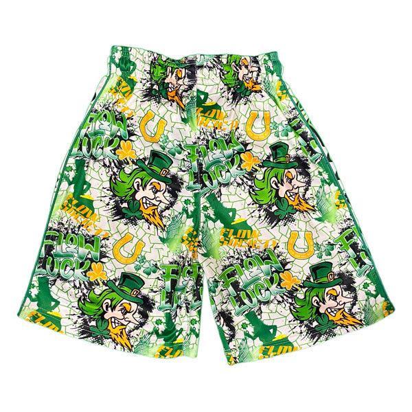 Flow Society Mens Flow Luck Short White/Green