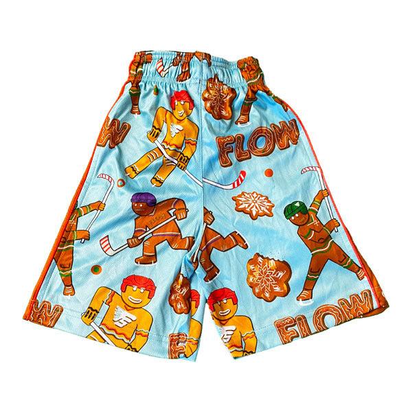 Flow Society Mens Gingerbread Hockey Shorts Aqua