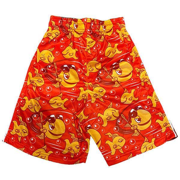Flow Society Mens Gold Flow Fish Short Orange