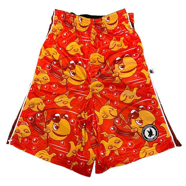 flow society Mens Gold Flow Fish Short Orange