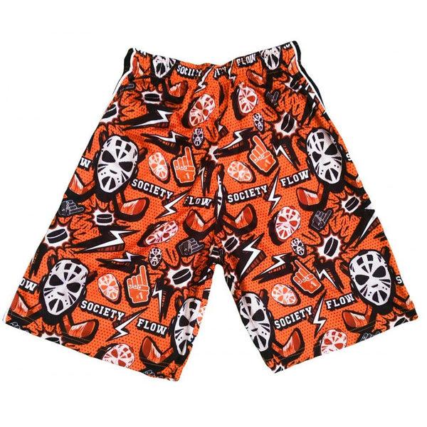 Flow Society Mens Hat Trick Attack Short Orange