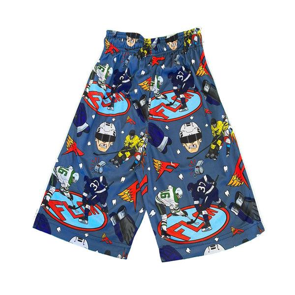 Flow Society Mens Hip Check Hockey Short Blue/Grey