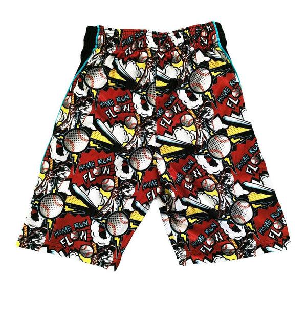 Flow Society Mens Home Run Attack Short Red