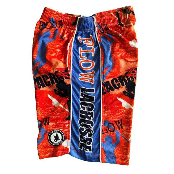 Flow Society Mens Lacrosse Attack Short Orange
