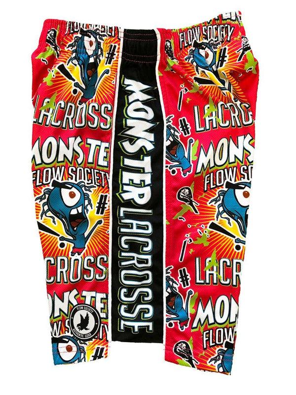 Flow Society Mens Lax Monster Attack Short Red