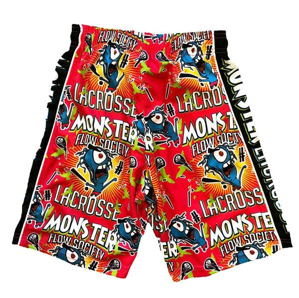 Flow Society Mens Lax Monster Attack Short Red