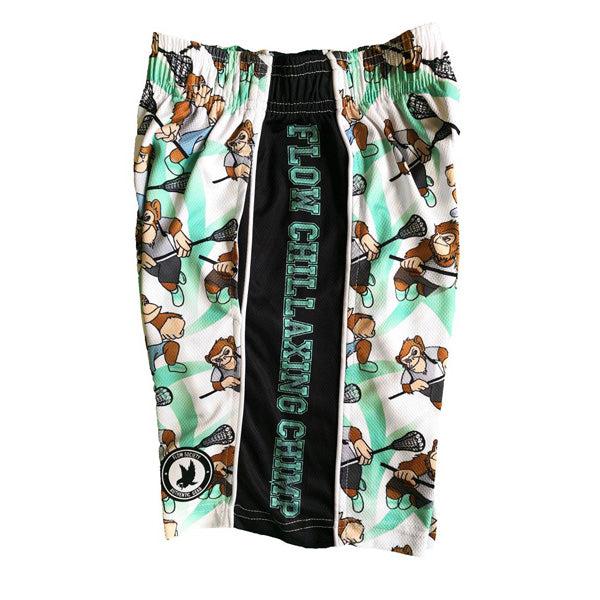 Flow Society Mens Laxing Chimp Attack Short White
