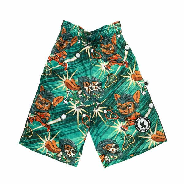 flow society Mens Laxing Pups Short Green