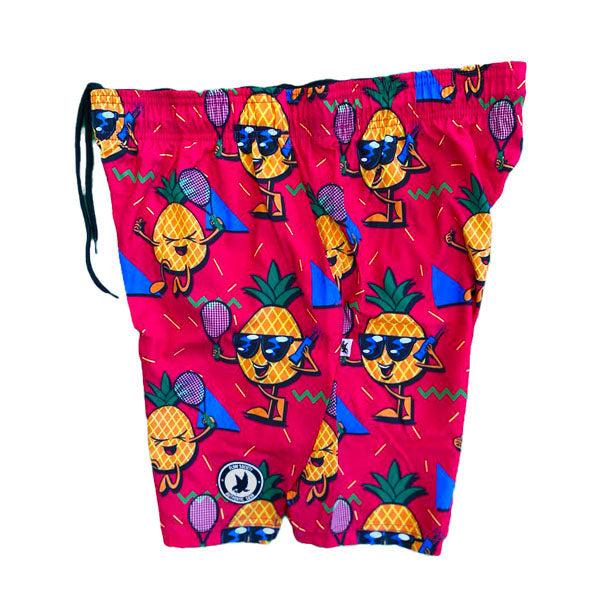 Flow Society Mens Pineapple 7" Tennis Short Pink