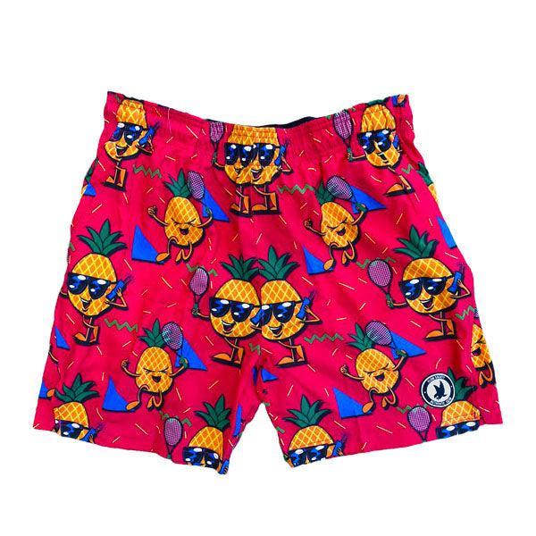 Flow Society Mens Pineapple 7" Tennis Short Pink