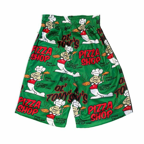 Flow Society Mens Pizza Shop Short Green