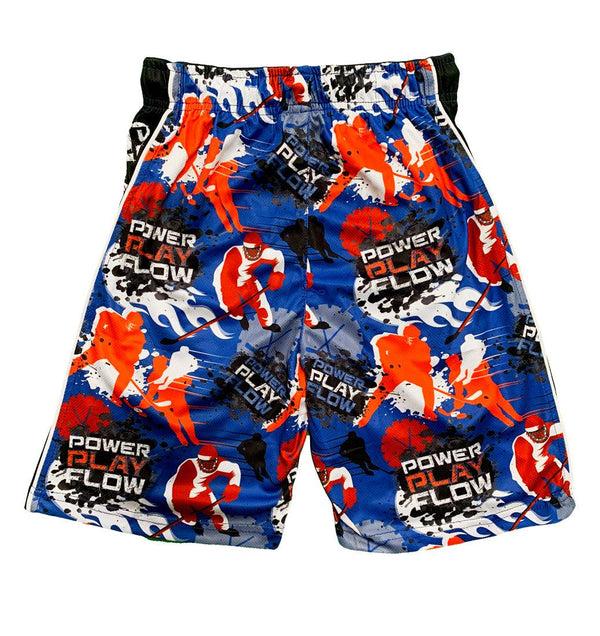 Flow Society Mens Power Play Attack Short Blue