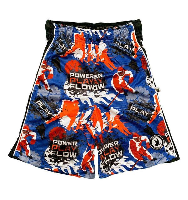 Flow Society Mens Power Play Attack Short Blue