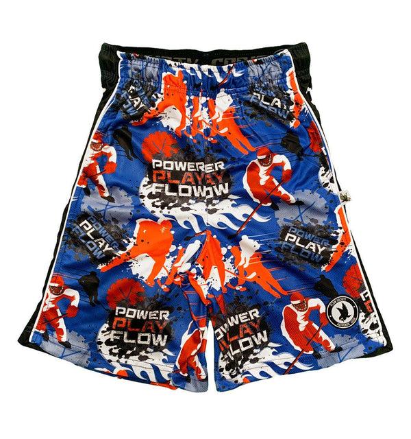 Flow Society Mens Power Play Attack Short Blue