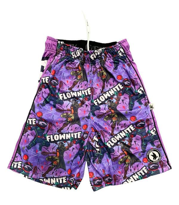 flow society Mens Purple Flownite Shorts Purple