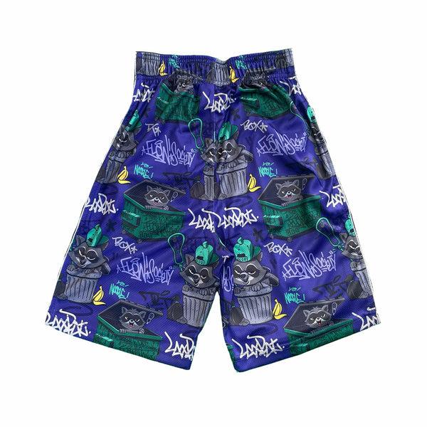 Flow Society Mens Racoon Banditos Short Purple