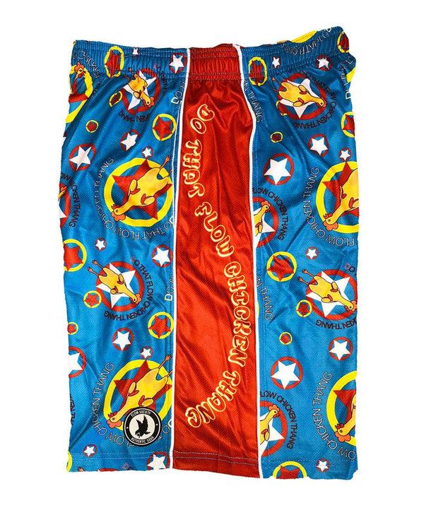 Flow Society Mens Rubber Chicken Shorts Blue