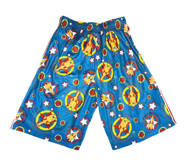 Flow Society Mens Rubber Chicken Shorts Blue