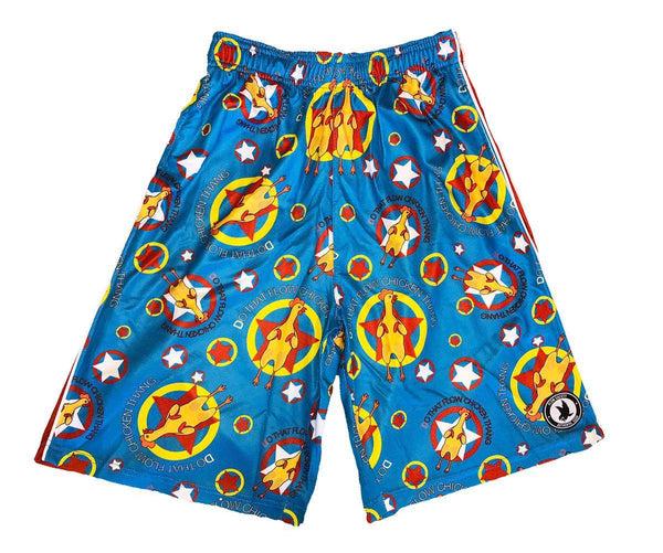 Flow Society Mens Rubber Chicken Shorts Blue