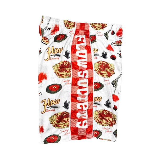 Flow Society Mens Spaghetti & Meat Shorts White