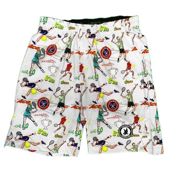 flow society Mens Tennis Flow 7" Short White White