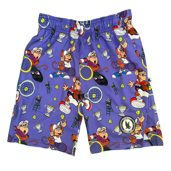 Flow Society Mens Tennis Monkey 7" Short Purple