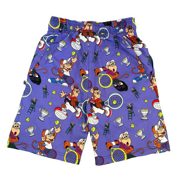 Flow Society Mens Tennis Monkey 7" Short Purple