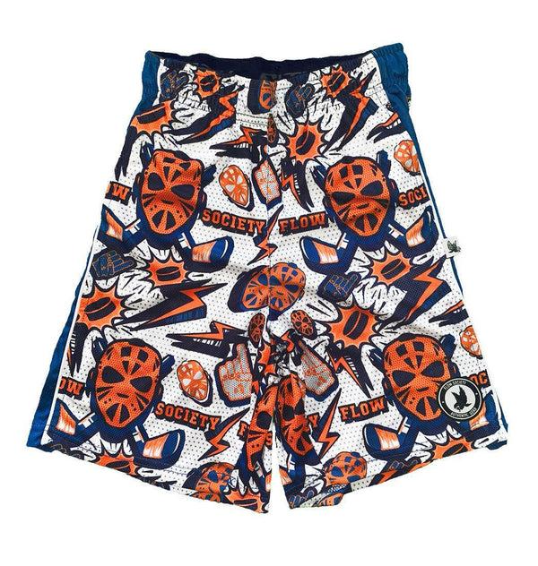 Flow Society Mens White Hat Trick Flow Short White