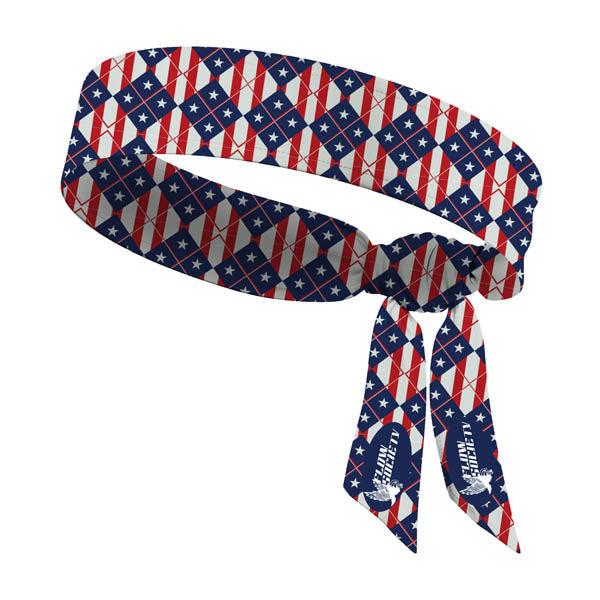flow society Stars & Stripes Headband Blue White & Red