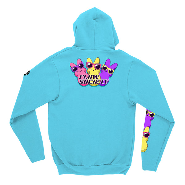 Flow Society Youth & Adult Bunny Peepz Hoodie Aqua
