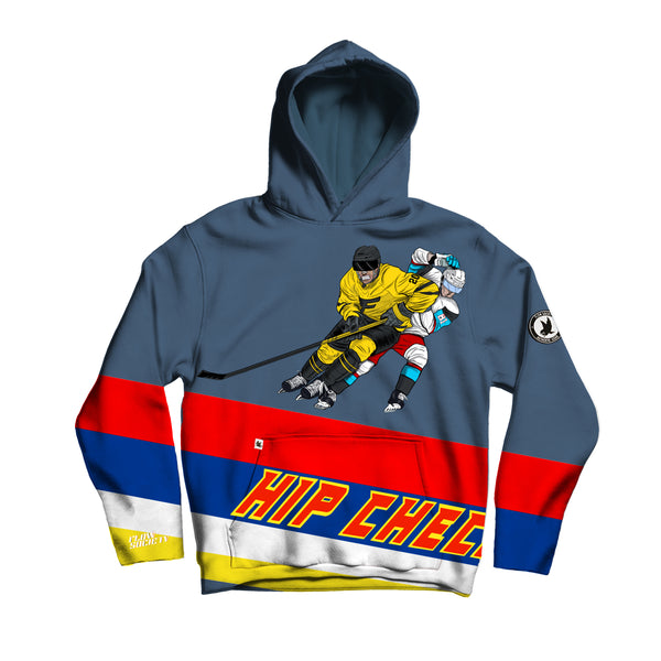 flow society Youth & Adult Hip Check Hoodie Grey