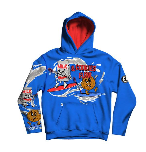 flow society Youth & Adult Milk & Cookies Hoodie Blue