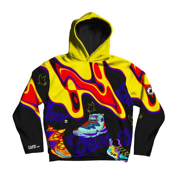 flow society Youth & Adult Sneaker Flow Hoodie Black
