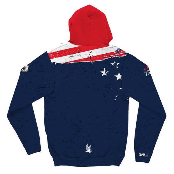 Flow Society Youth & Adult USA Flow Laxx Hoodie Blue