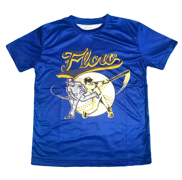flow society Youth Baseball Tee Shirt Blue