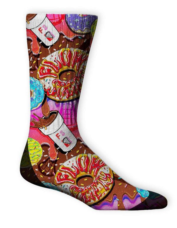 flow society Youth Donut Flow Socks Pink