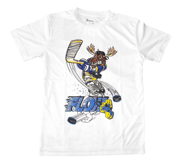 flow society Youth Face Off Moose Tee Shirt White
