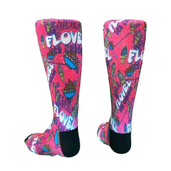 Flow Society Youth Flovel Crew Socks Pink