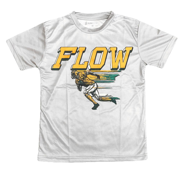 flow society Youth Football Tee Shirt White