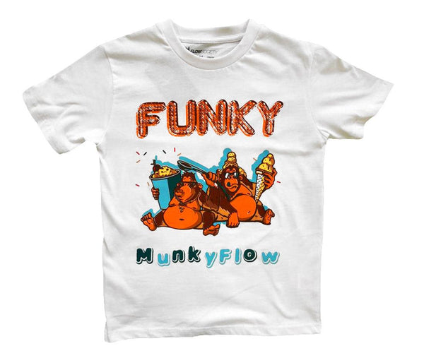 flow society Youth Funky Munky Tee Shirt White