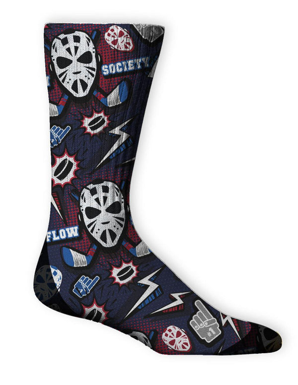 flow society Youth Hat Trick Socks Navy