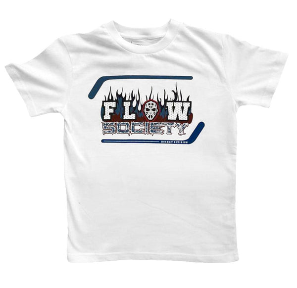 flow society Youth Hat Trick Tee Shirt White